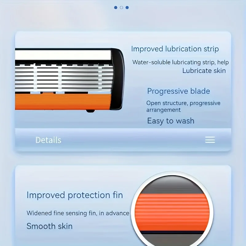 ماكينة حلاقة يدوية آمنة للرجال مكونة من 6 طبقات من الفولاذ المقاوم للصدأ، رأس ماكينة حلاقة قابلة للاستبدال، أدوات ماكينة حلاقة.