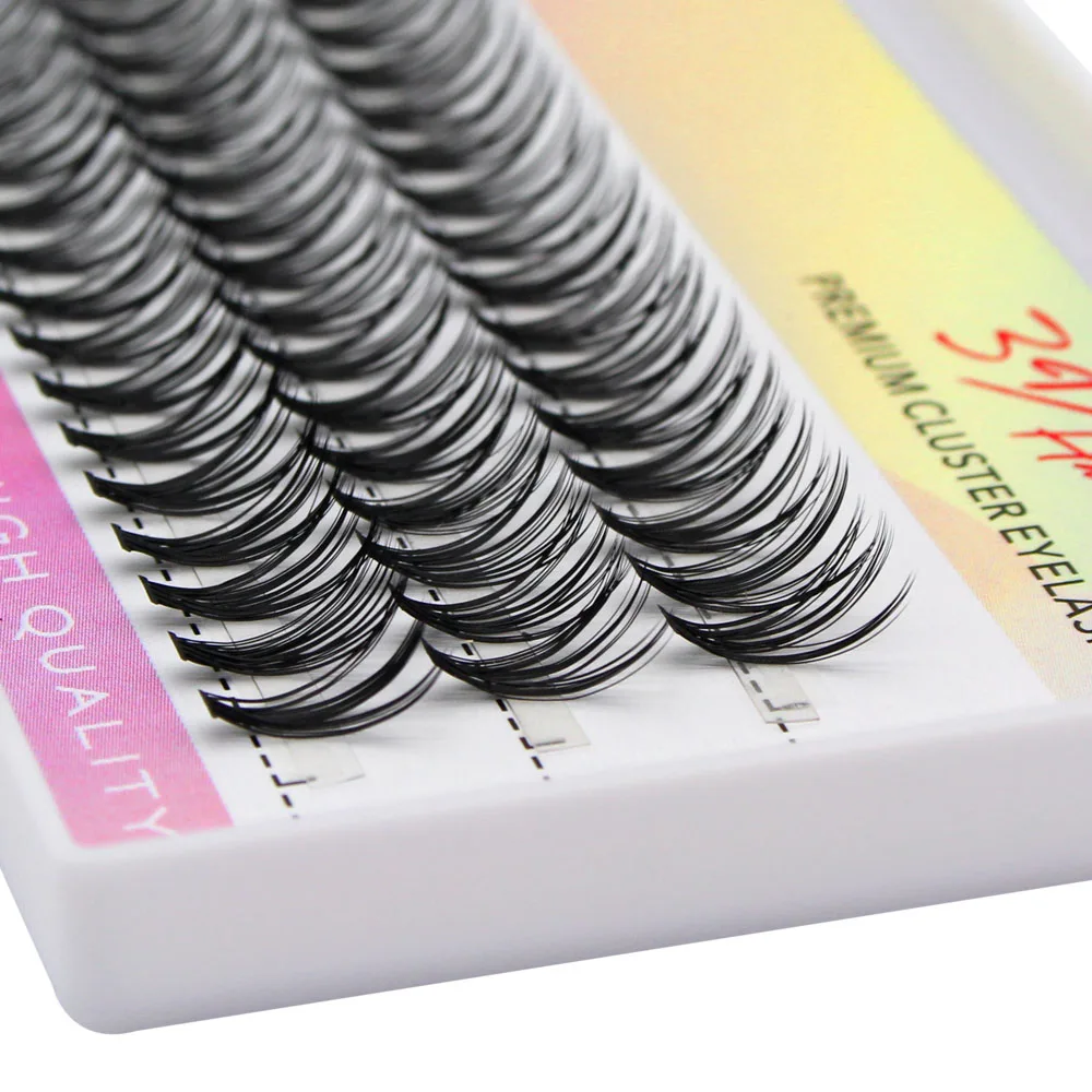 Moonlily Premium Seiden-Wimpernverlängerungen Hochwertige Natürliche Lange 3D-Volumen-Effekt Faux Cluster Einzelne Make-up-Wimpern – Detail 7