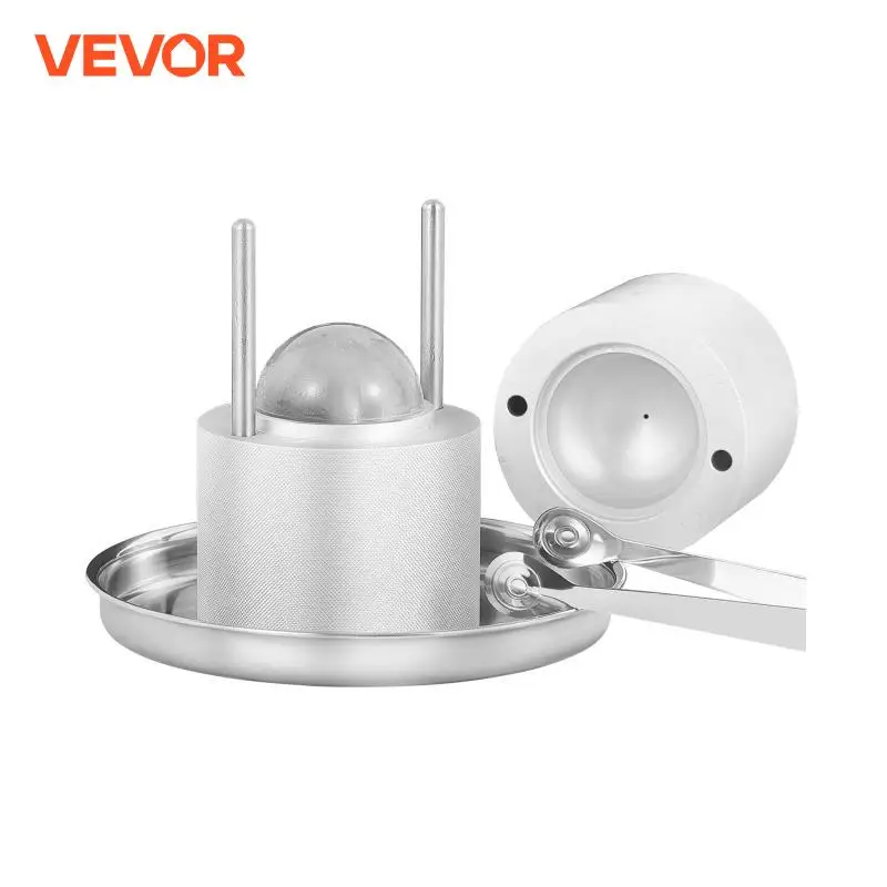 VEVOR Presse à Glaçons Moule à Glaçon Rond en Alu Bac à Glaçons Sphères 61mm Bar