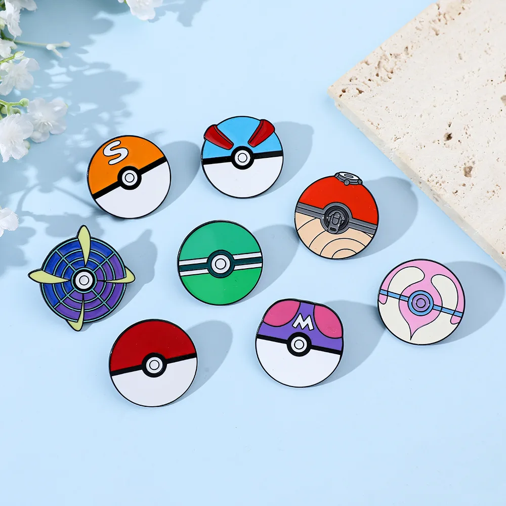 Anime Ball Cartoon Enamel Pins Metal Brooch Badge Decorative Accessories for Clothes & Bag Holiday Gift view 4