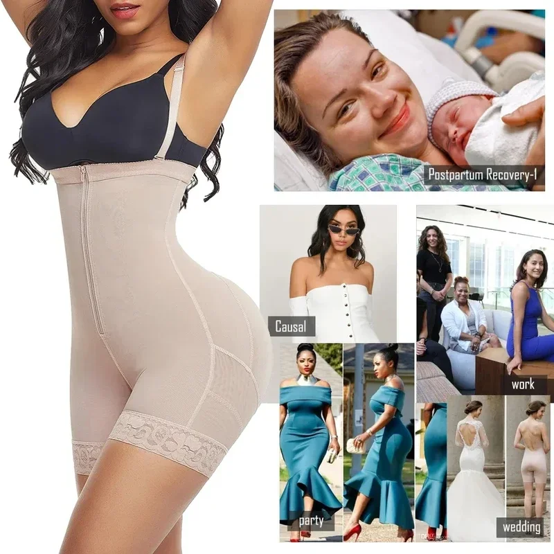 Strips High Waist Trainer Body Shapewear Slimming Sheath Women Flat Belly Butt Lifter Shapers Push Up Corset Body Shapers Women