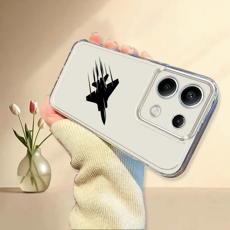 Simples avião padrão caso de telefone para xiaomi mi poco f2 f3 f4 f5 f6 x5 x6 x7 pro tpu proteção transparente
