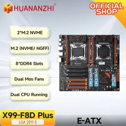 HUANANZHI X99 F8D PLUS LGA 2011-3 XEON X99 Motherboard support Intel Dual CPU E5 2640 2666 2670 2696 V3 V4 DDR4 RECC NVME RU