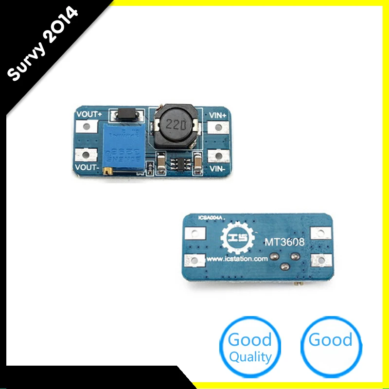 5pcs/lot MT3608 DC-DC Adjustable Boost Module 2A Boost  Step Up Module with MICRO USB 2V - 24V to 5V 9V 12V 28V LM2577