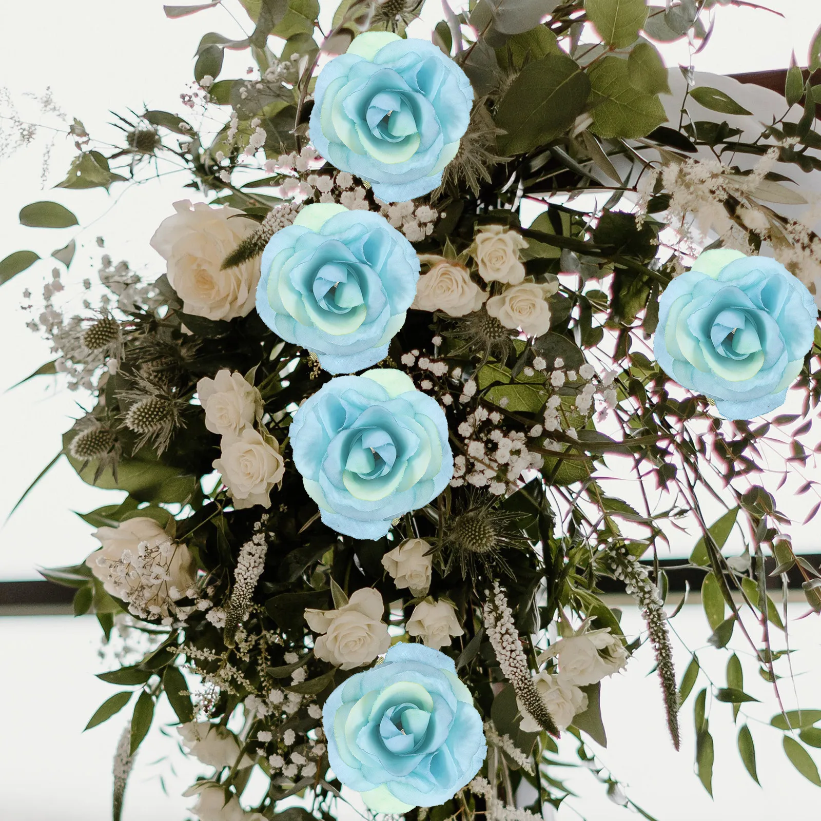 

100Pcs Artificial Rose Flower Heads Mini Fake Flower Heads for Crafts DIY Wedding Party Decoration Supplies Decorative Flowers