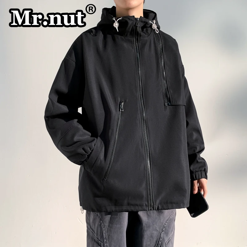 Mr.nut Waterproof Sports Outdoor Jackets Men's Trendy Loose Jacket Casual Clothing Popular Camping Climbing Suit Hoodie Overcoat