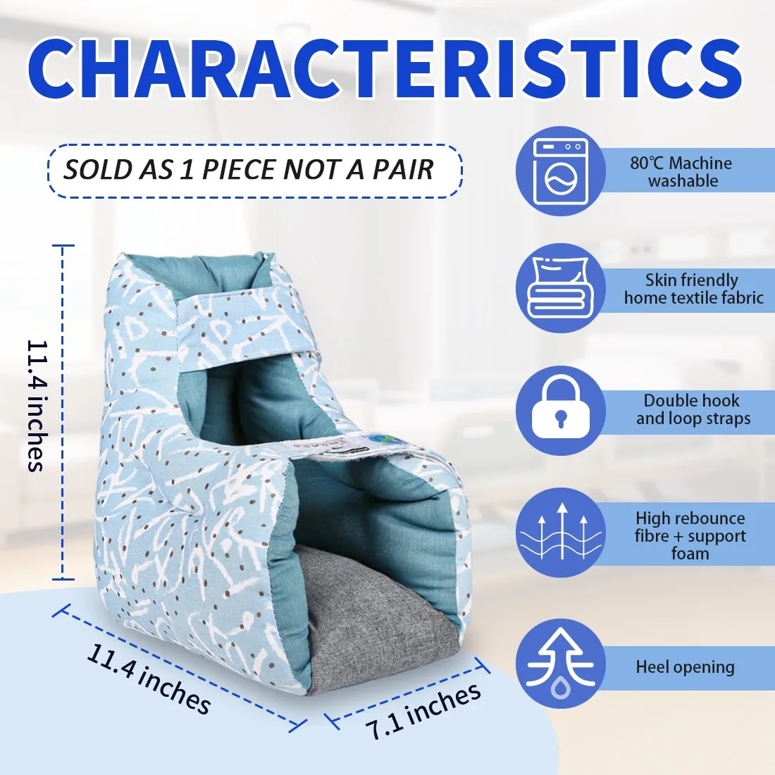 Ehucon Pressure Relief Heel Protector Pillow,Anti-Bedsore Foot Protector,Breathable Heel Cushion for Bedridden Elderly Patients