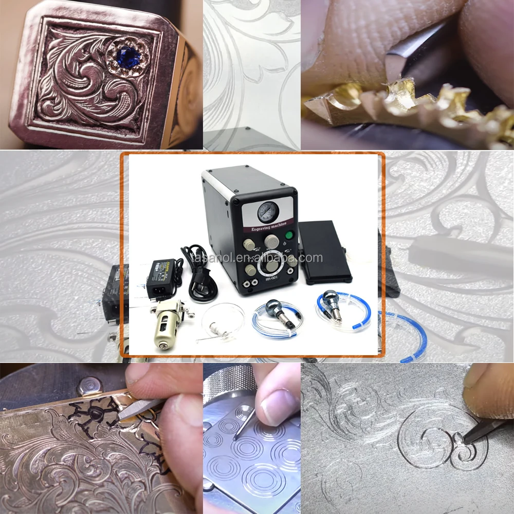 New Arrival Tasanol TS-49 Dual-Head Pneumatic Jewelry Engraver Machine