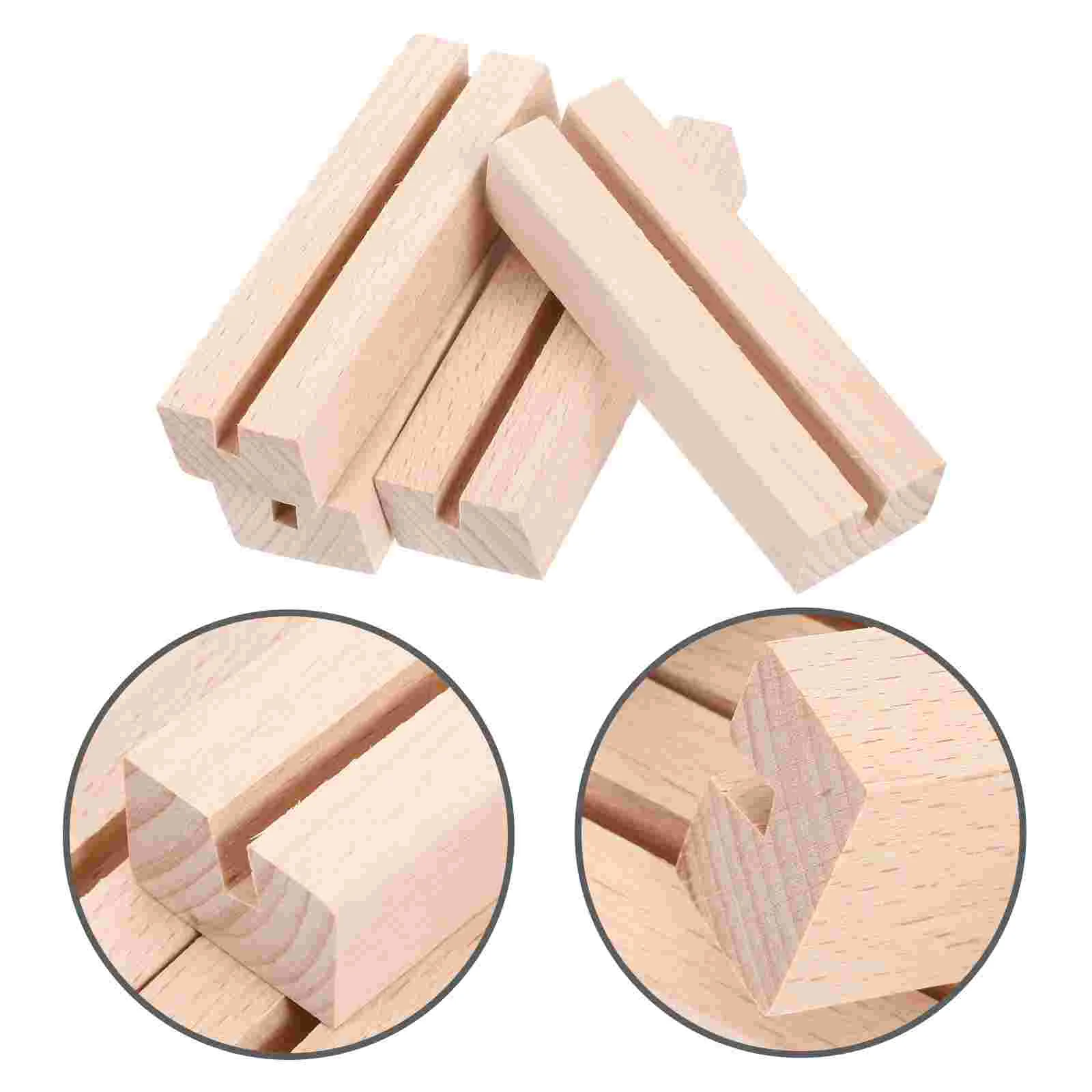 

4 Pcs Dining Table Desk Calendar Base Advent Calendars Wood Wooden Stands for Display