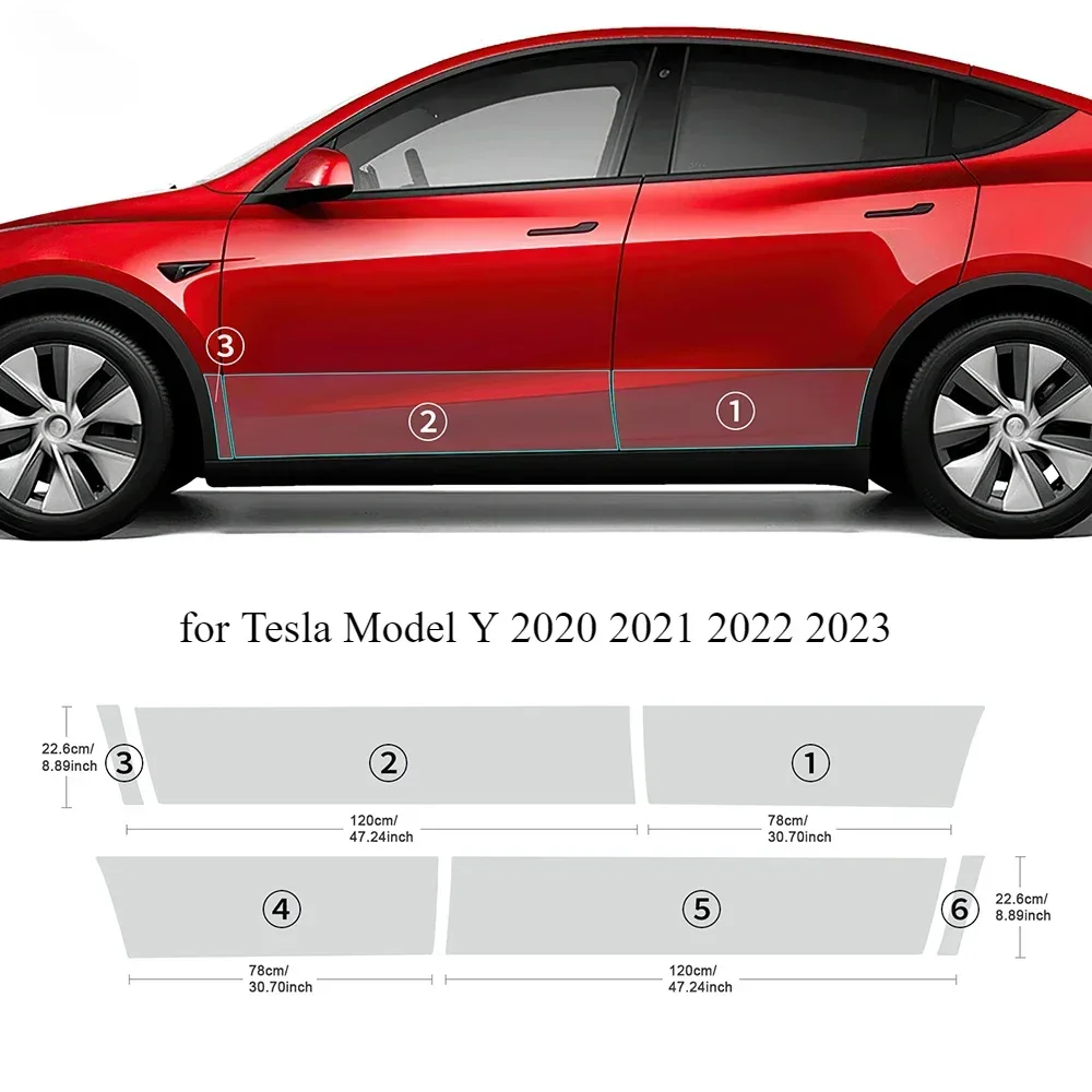 

Pre-Cut Paint Protection Film For Tesla Model Y 2020-2023 PPF TPU Car Door Sills Protective Handle Sticker Auto Headlight Film