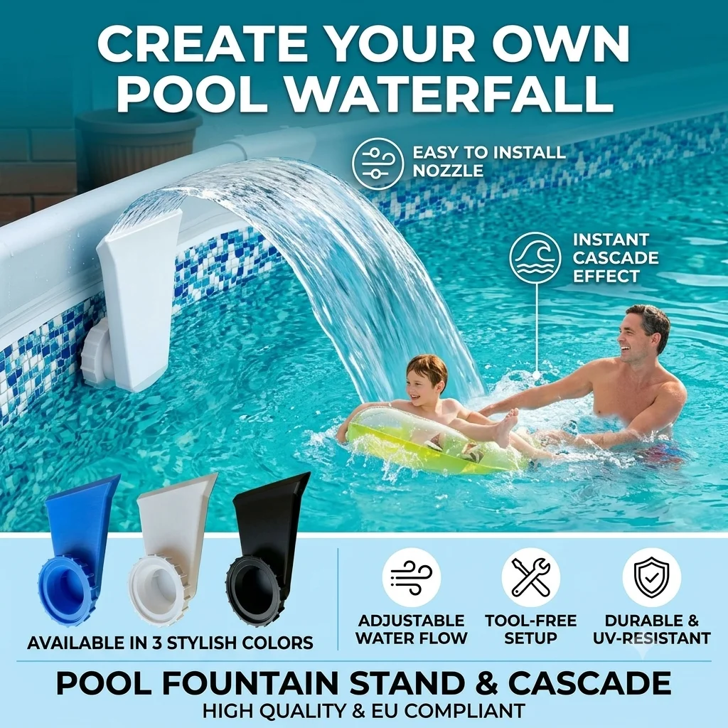 New Upgraded Direct Install Pool Fountain Spray Mount Bracket Adjustable Outdoor Garden Swimming Water Fun Accessories