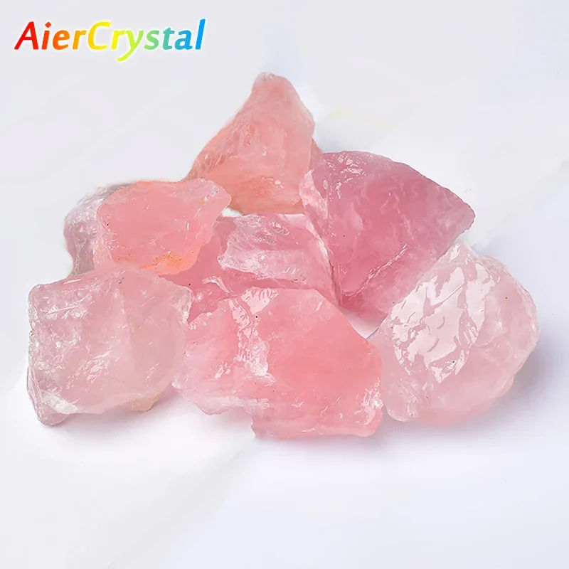 100% Natural Rose Quartz Minerals Specimen High Quality Pink Crystal Stone Healing Irregular Shape Rough Ore Stone Room Decor