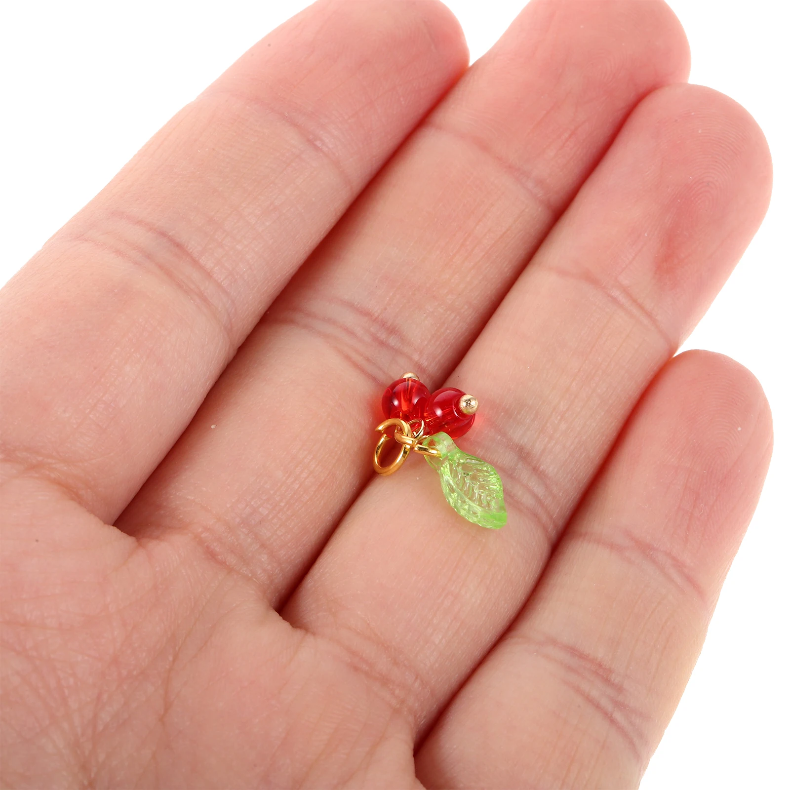 

30 Pcs Cherry Pendant Keychain Cell Phone Cute Jewelry Charm DIY Craft Charms Alloy for Women