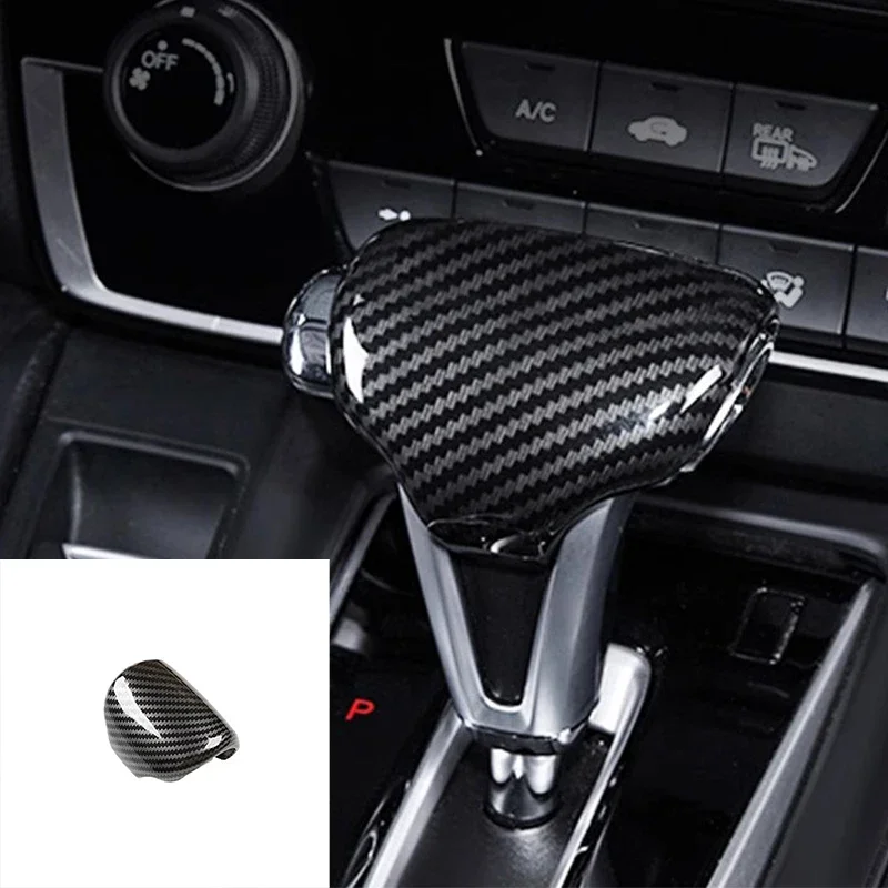 

ABS Carbon Fiber Style Car Gear Cover Trim Accessories For Honda CR-V CRV 5TH 2017 2018 2019 2020 2021 LHD