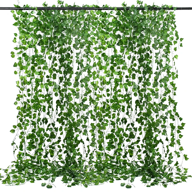 Artificial Hanging Plant Fake Vine Ivy Leaf Greenery Garland Wedding Home Party Garden Fence Exterior Decoration Supplies