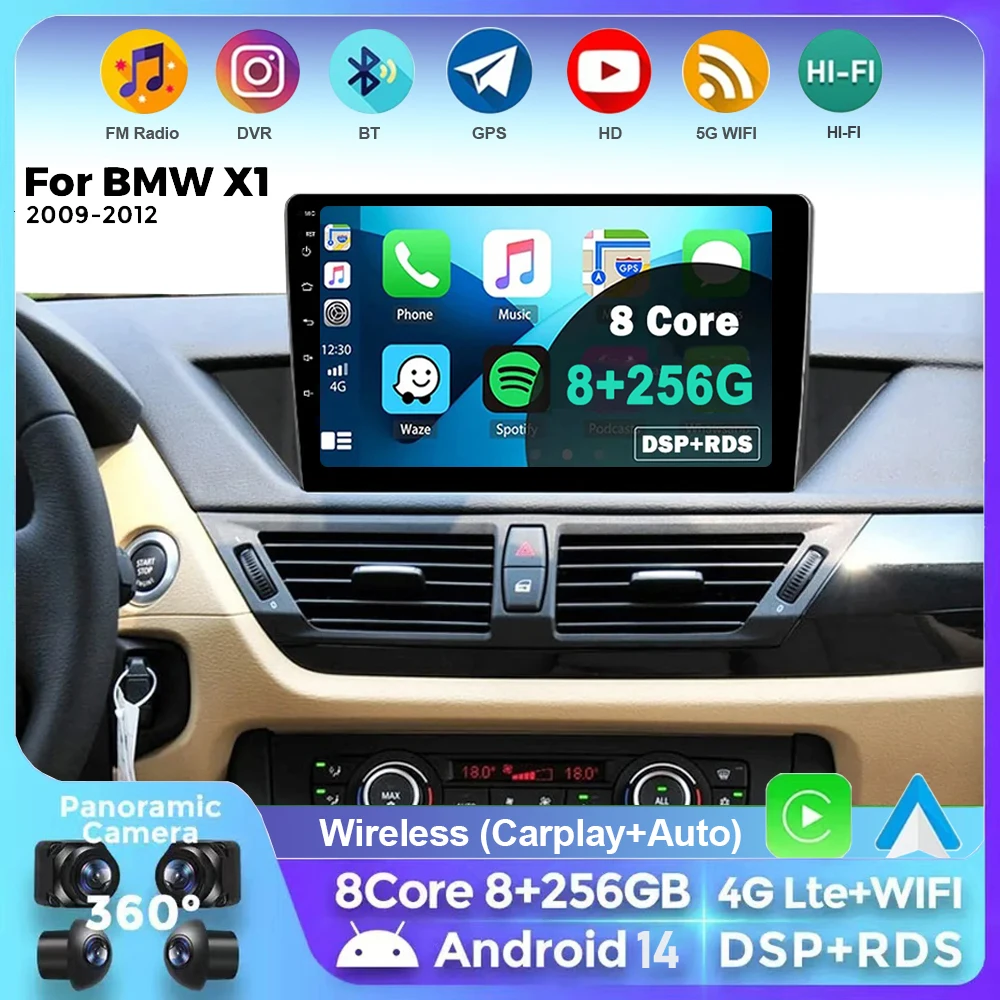 

Android 14 For BMW X1 E84 2009 - 2012 Car Radio Multimedia QLED DSP WIFI Video Players Auto CarPlay 2 din no dvd Gps Navigation