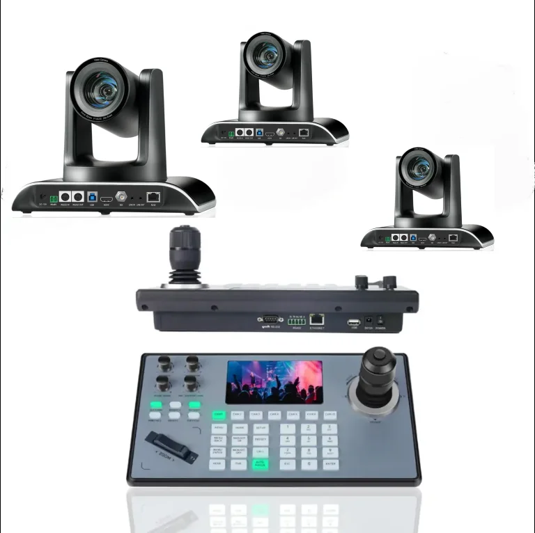 30X Camera and Controller Bundle - AI Tracking  NDI PTZ Camera and Controller Joystick Keyboard SDI/HD-MI/USB3.0/LAN(PoE)