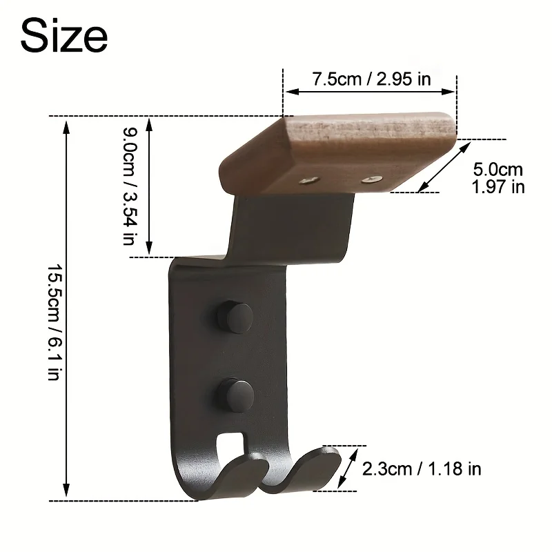 Motorcycle Helmet Holder Solid Wood Strong Steel Design Helmet Wall Mount Helmet Hanger for Motorcycle Bike Outerwear Sport Gear