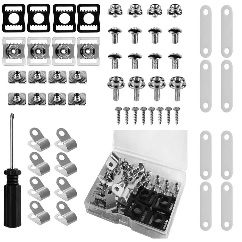 Hockey Helmet Repair Kit 57X Helmet Replacement Parts Clips Screws Hardware Kit Helmet Maintenance Tools For Football Baseball