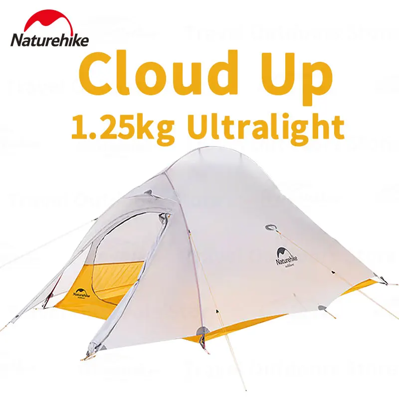 Naturehike Cloud Up Camping Tent Ultralight Portable 2 People Tents Outdoor Waterproof Tourist Hike Double Layer Tent 10D Nylon