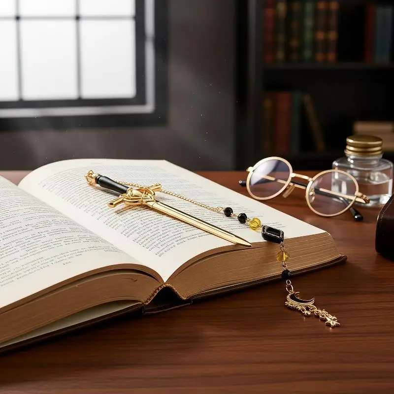 Fourth Wing Dragon Sword Bookmark Fantasy Gothic Exquisite Metal Page Marker for Book Lovers Readers Collection Gift 1PCS
