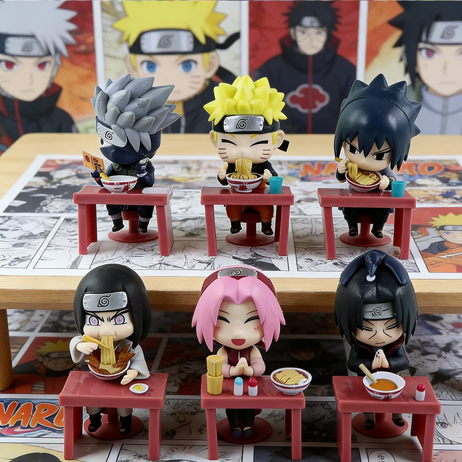 

Коллекционная мини-фигурка Bandai Naruto Shippuden: Серия «Рамэн» (Саске Учиха) — Сюрприз-бокс, аниме-фигурка из ПВХ, подарок-сюрприз