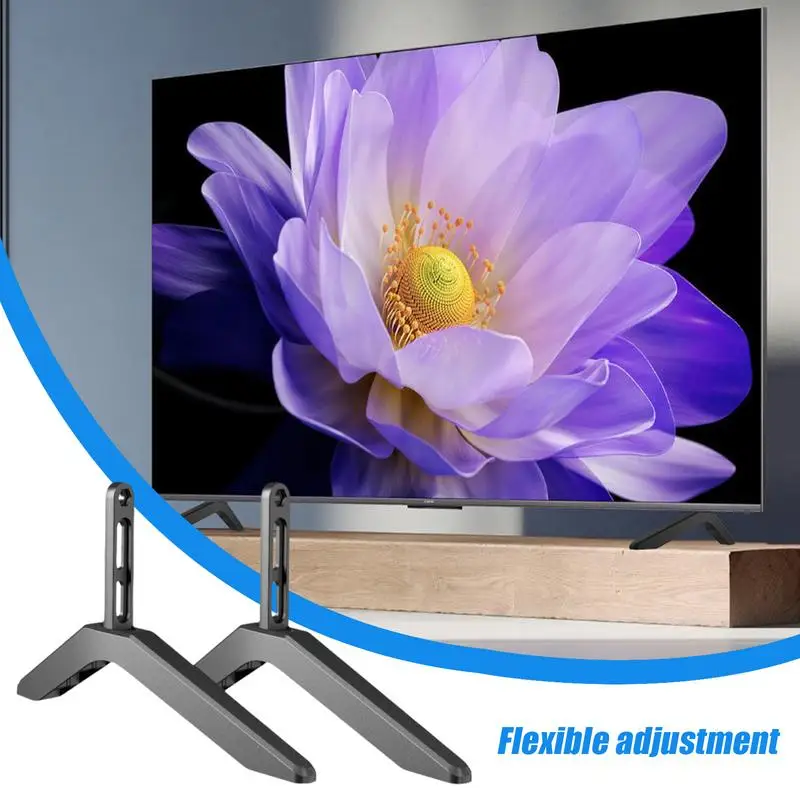 قاعدة بديلة من سبائك الألومنيوم، تعديل مرن، حامل عالمي للتلفزيونات، قاعدة تثبيت على الطاولة لأجهزة التلفاز مقاس 32 إلى 65 بوصة #5