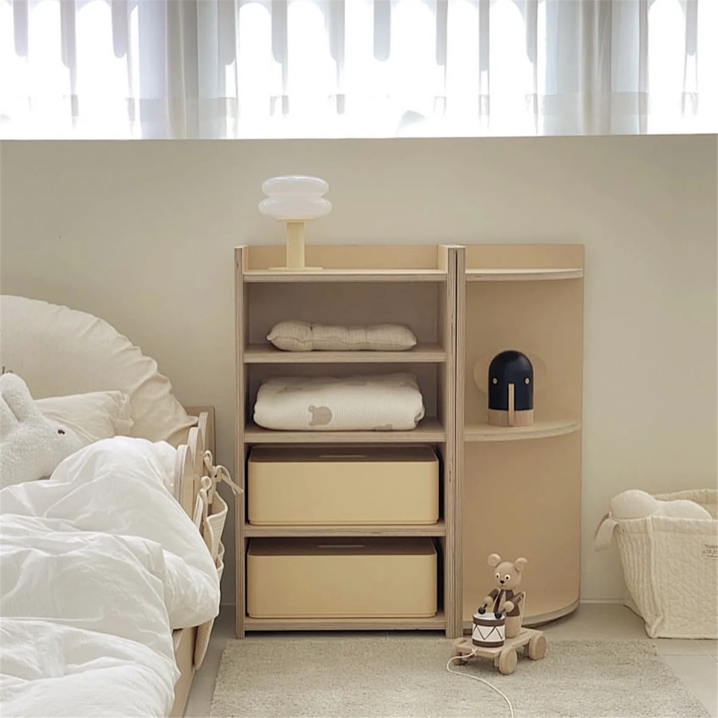 INS style storage cabinet marine board home multi-layer storage rack living room bedroom clothes book organizer display cabinet