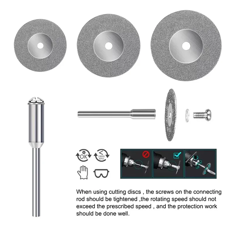Diamond Saw Blade Mini Circular Saw Blade 38Pcs 18-60Mm Diamond Cutting Saw Disc For Dremel Rotary Tools-BAAQ