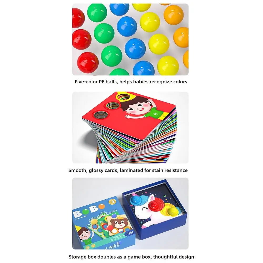 Mehrfarbiges Farbsortier-Puzzlespiel, 30 Themen, Holzpilz, Nagelpuzzle, Puzzle, Spielzeug, interaktives Design, Knopffidee