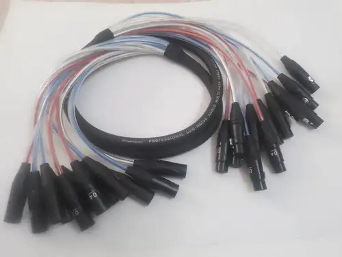 Cable XLR de 2 4, 6, 8, 12 vías, 3 pines, macho a hembra, multimedia equilibrada, extensión de Audio profesional, iluminación de escenario, sonido de 16 canales