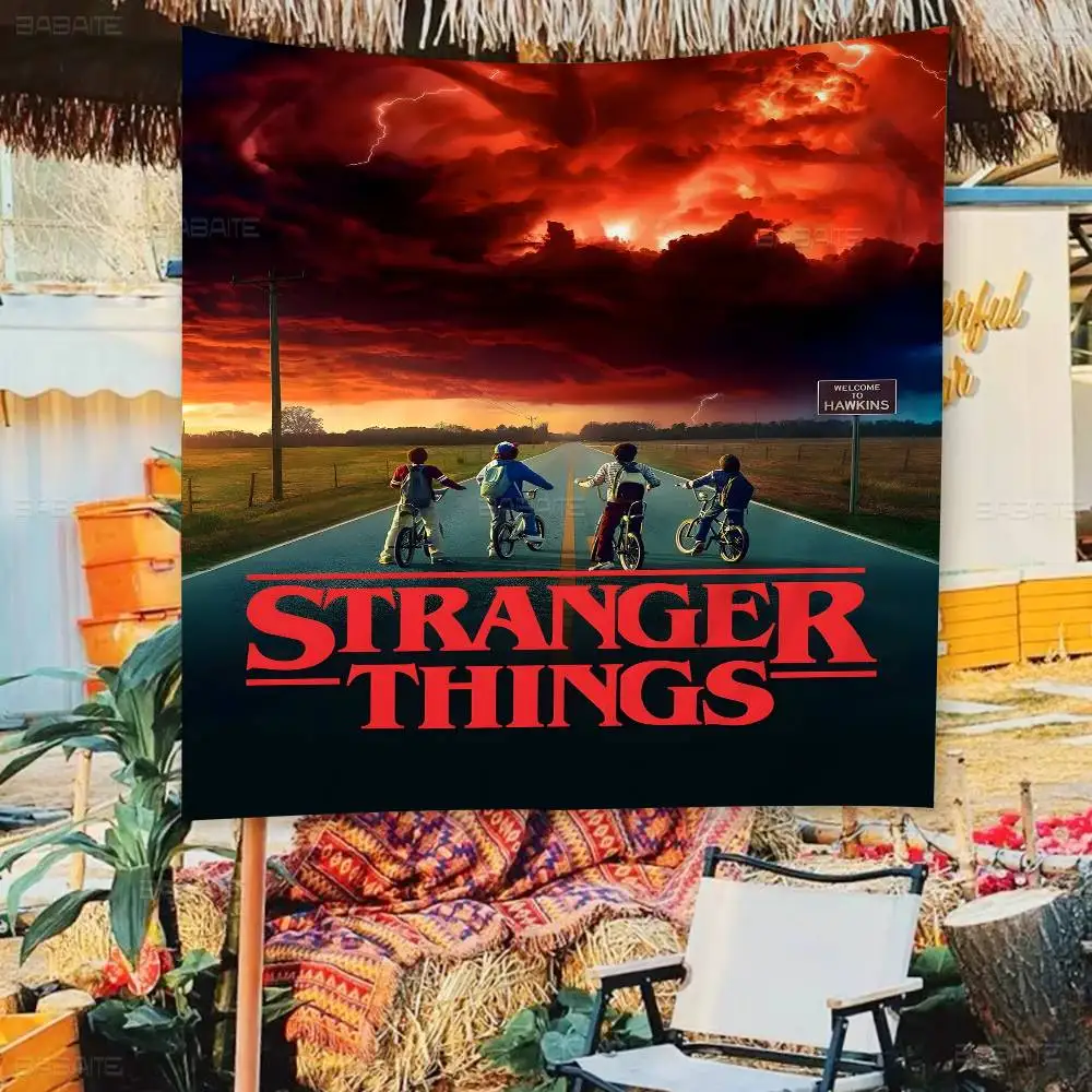 Hot S-Stranger T-Things High End Quality Banner Printing Artistic Atmosphere Style Camping Flag