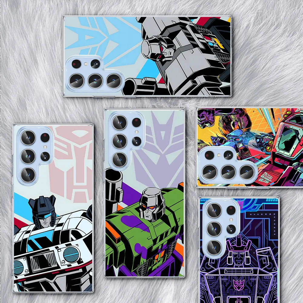 Transformers Phone Case for Samsung Galaxy S23 S20 S21 FE S22 S24 Ultra S8 S10 Lite S9 Plus S10e Transparent Soft TPU Cover