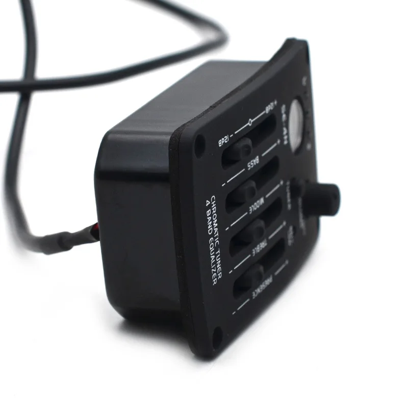 

Acoustic Guitar 4-Band Pickup Piezo Pickup with Rubber Panel EQ Electro-Folk Guitar Preamp & Equalizer Built-in Tuner