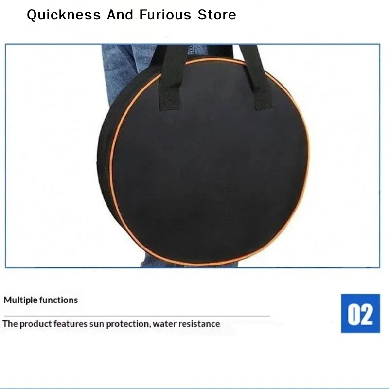 Car Charge Cable Bag Waterproof Oxford Cloth Storage Bags Round Car Tools Organizer Portable Hardware Charging Cable Storage Bag