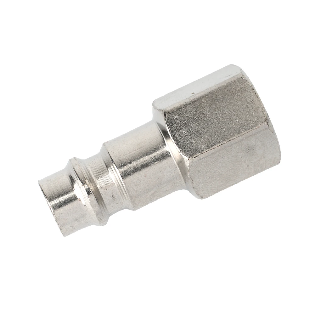 2Pcs Euro Type Air Line Hose Compressor Fitting Coupling Connector Quick Release 1/4'' Thread Air Line Hose Connector