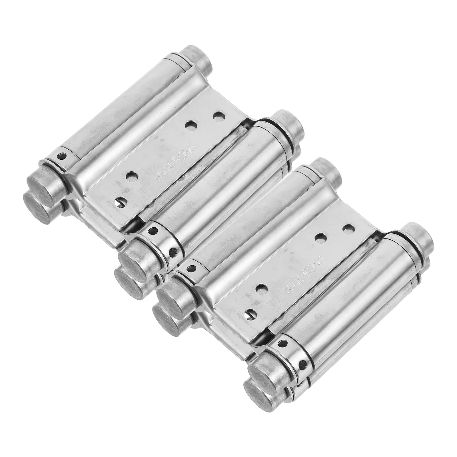 

4pcs 3-inch Double Spring Stainless Steel Automatic Closing Hinges for Cabinet Door Furniture Hinges Adjustable