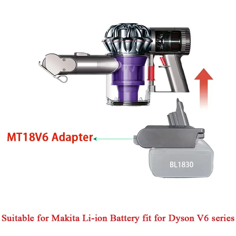 アダプターbps18v6 for dyson v6、mt18v6、mil18v6、dw20v6、エンボス18v6、makita、milwaukee、dewalt、エンボス、ブラックデッカーバッテリー