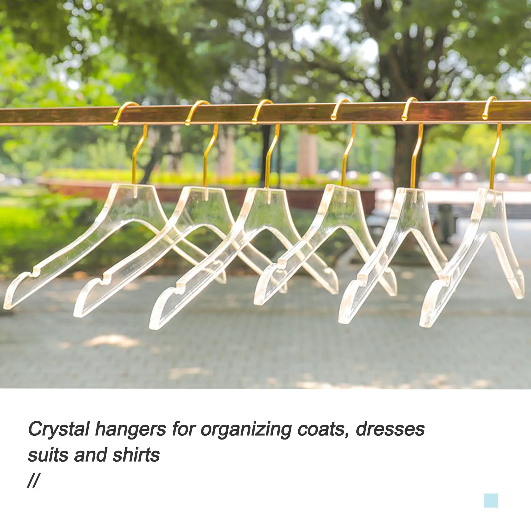 5 Pcs Clear Acrylic Clothes Hanger with , Transparent Shirts Dress Hanger with Notches for Lady Kids S