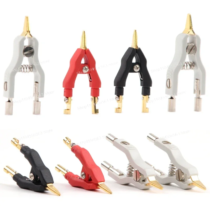 

Измерительный зажим ETA3105, 4-проводной, 4-контактный, из чистой меди, с позолоченными заостренными концами, для измерения сопротивления