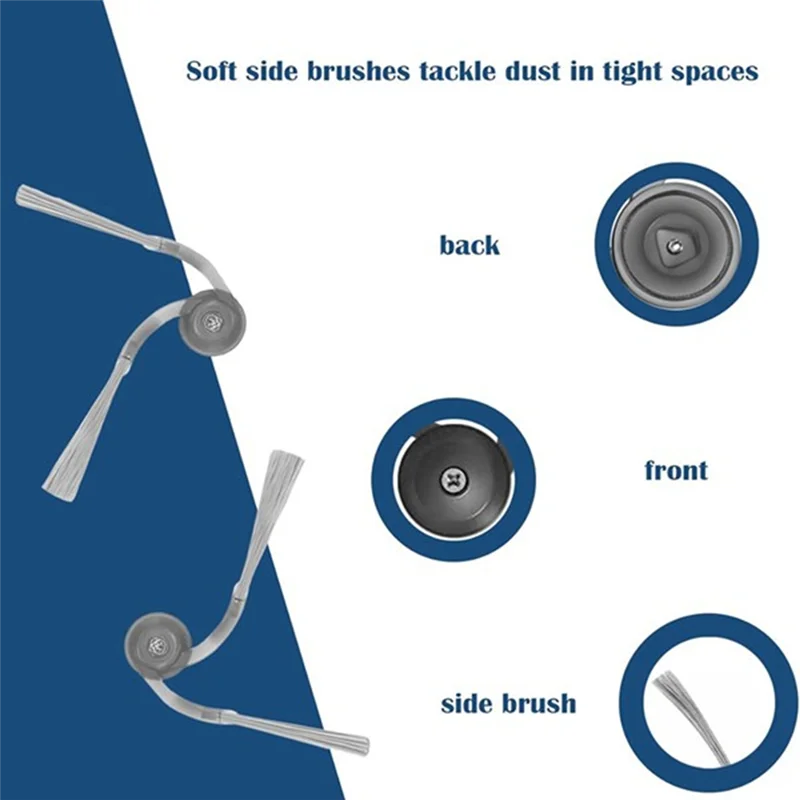 

J1UL1N 7PCS Vacuum Brush And Dust Bag Kit For Roborock Q Revo Curv Vacuum Cleaner Accessories Replacement Parts