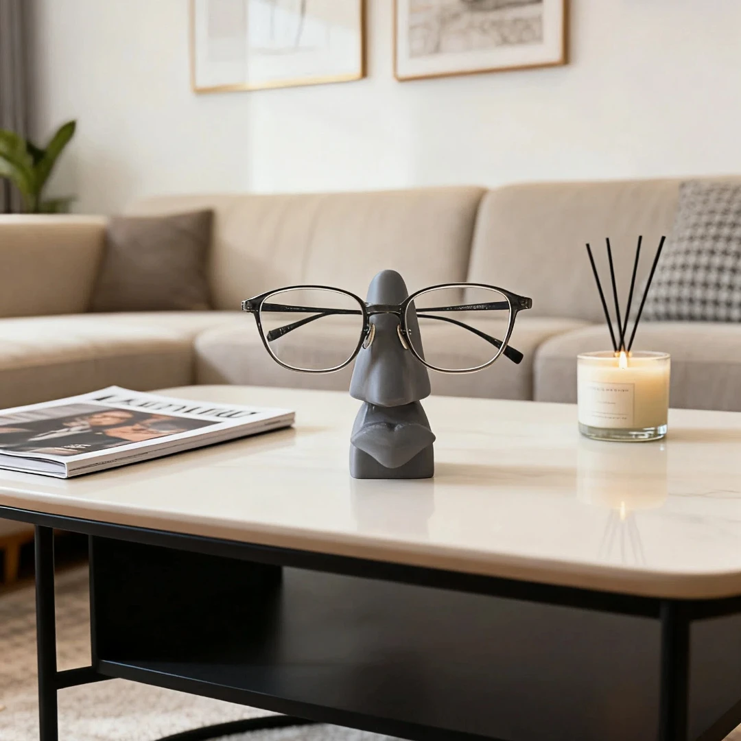 ثلاثية الأبعاد المطبوعة الفن الحلي شخصية الأنف والشفاه شكل سطح المكتب الديكور نظارات حامل ديكور المنزل الإبداعي