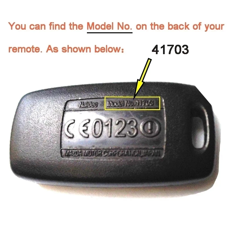 41703 Upgraded Flip Remote Car Key Fob Replacement 3 Buttons 433MHz 4D63 Chip for Mazda MX5 MK2.5 2000 2001 2002 2003 2004 2005