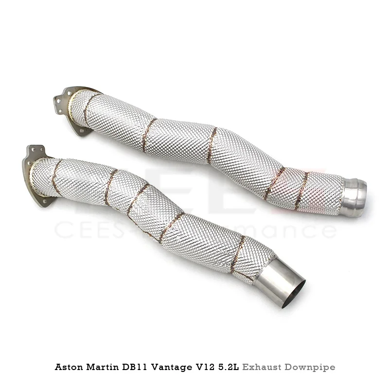 Head Section High flow Pipes Exhaust Pipes branch downpipe Exhaust Pipe with catalyst for Aston Martin DB11 Vantage V12 5.2T