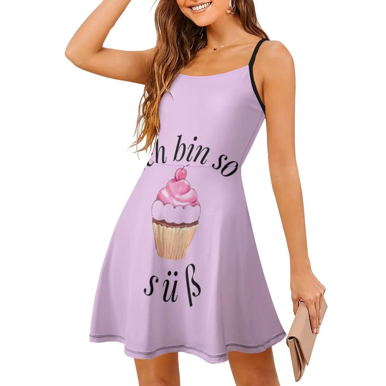 إيتش بن سو سو؟ فستان قصير على طراز Preppy للنساء على شكل حرف A فستان يوم كاجوال فضفاض مناسب Ich Bin So Sü؟ فروي أوسترن أنثى ألمانيا #3