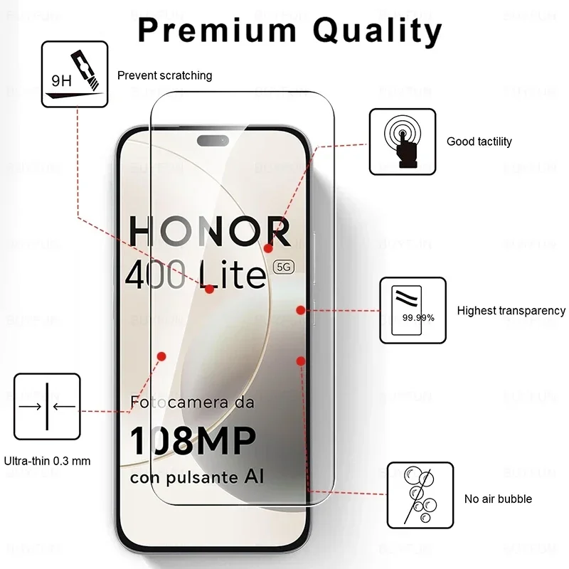واقي شاشة 2To1 9H من الزجاج المقسى لهاتف Honor 400 Lite 5G زجاج Honar Honer 400Lite زجاج الكاميرا الخفيف على Honor400Lite 2025 #4