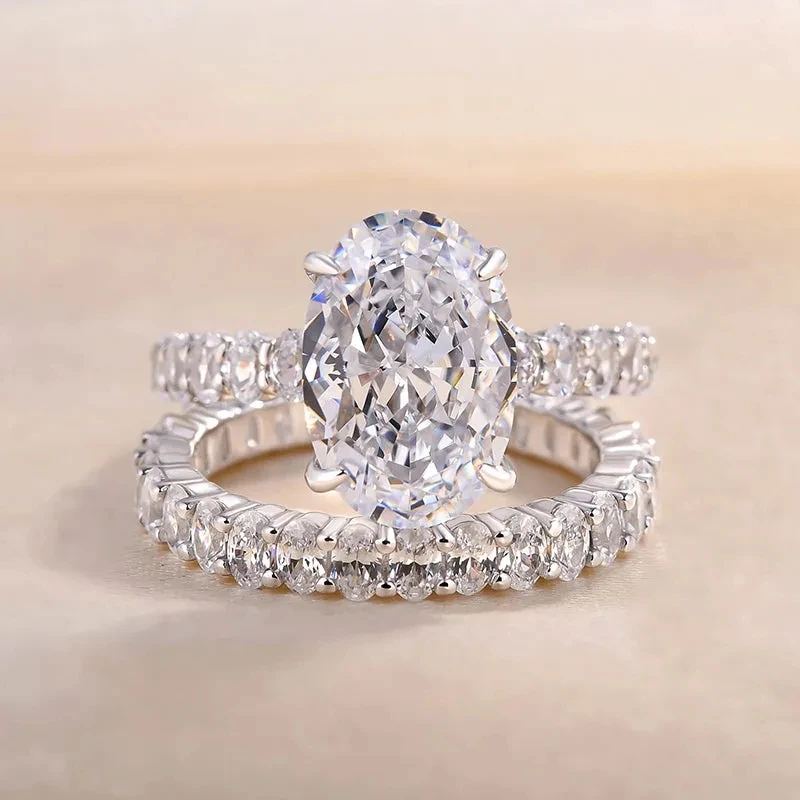 Huitan voll oval Zirkonia Versprechen Ringe für Frauen wunderschöne Accessoires Hochzeits feier neue Mode weiblichen Schmuck Drop Ship