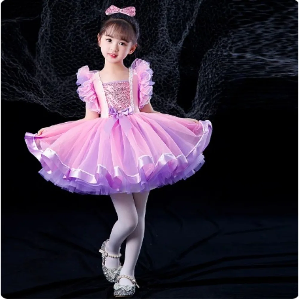 Ballet Tutu Danskleding Kinderkleding Leuke toneelkostuums Kinderkleding Prestaties Elegante maillots voor meisjes Balletjurk