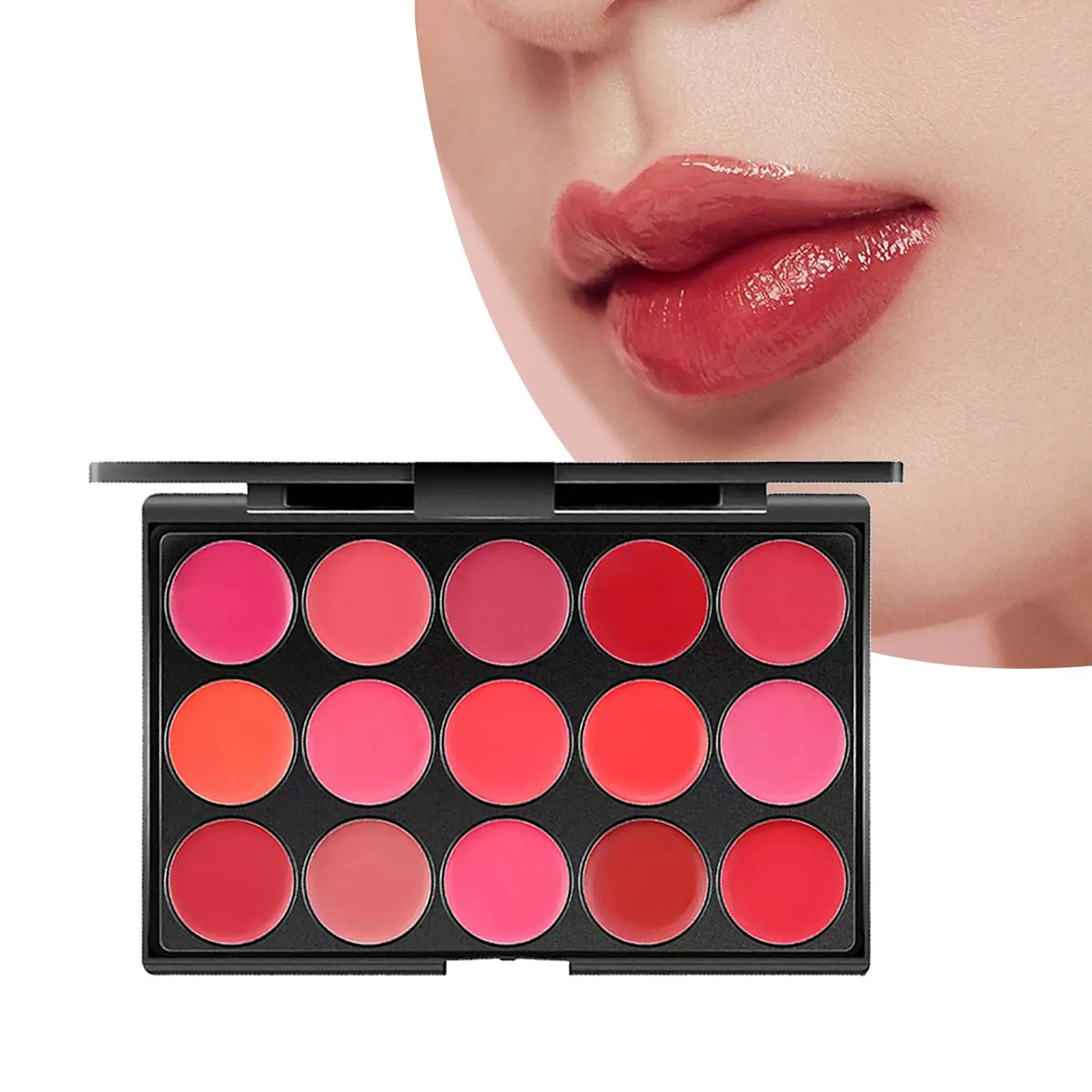 Rouge à lèvres portable, palette de maquillage, cadeau de fête des mères, 15 couleurs