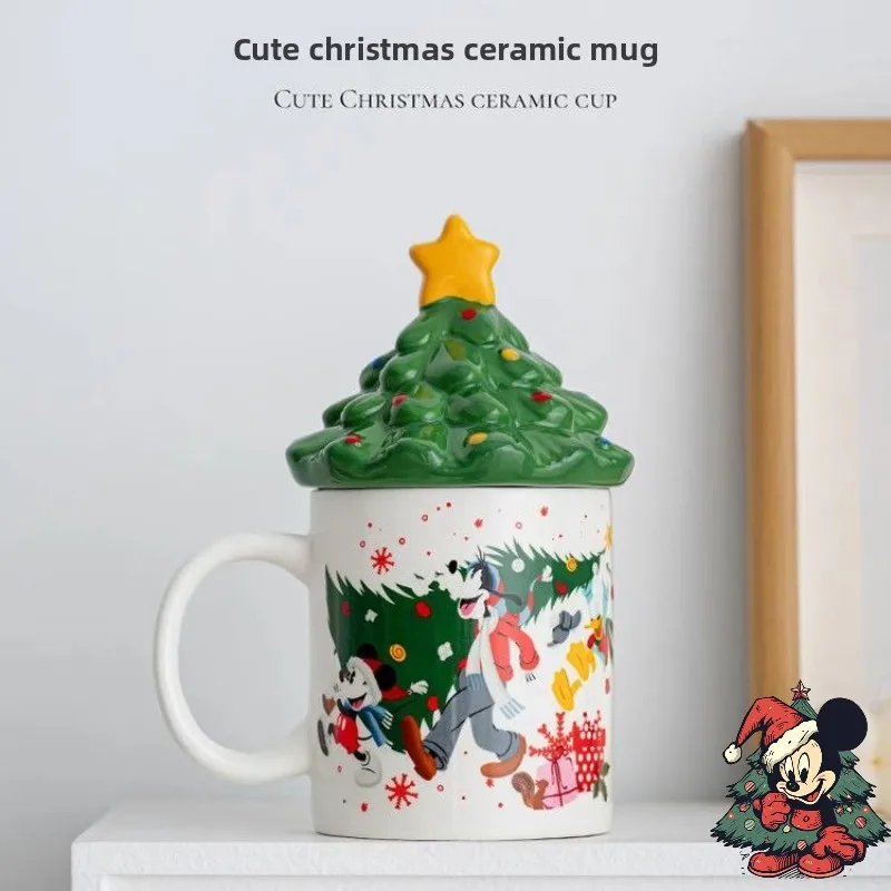 

Disney Mickey Goofy cartoon cute Christmas themed ceramic mug creative personalised home office coffee cup gift wholesale
